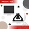 Maitys 24-Piece Plastic Game Card Stands - Black Triangular Card Holders for HomeOffice.
