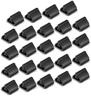 Maitys 24-Piece Plastic Game Card Stands - Black Triangular Card Holders for HomeOffice.