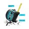DURATECH Magnetic Tape Measure 25FT with Fractions 1/8, Retractable Measuring Tape, Easy to Read Both Side Measurement Tape, Magnetic Hook and Shock Absorbent Case for Construction, Carpenter.