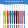 RealPlus Crochet Needles Set, 12 Pcs Crochet Hook Set with Ergonomic Soft Grip Rubber Handles, Crochet Kits for Adults Beginners, Sister Gift (2-Blue(12pcs.