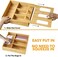 SpaceAid Bag Storage Organizer for Kitchen Drawer, Bamboo Organizer, Compatible with Gallon, Quart, Sandwich and Snack Variety Size Bag (1 Box 4 Slots.
