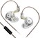 Yinyoo KZ EDX PRO Gaming Earbuds, KZ in Ear Monitors, Deep Bass Sound Wired Earbuds, HiFi in ear Headphones with New 1DD 10mm Dynamic Driver, IEM Detachable Cable for Music Gaming Video (White, with m