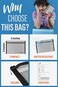 The Good Stuff Fireproof Document Bag Envelope Size: 8" x 5" [2000F UL Certified] Fireproof Cash Bags with Zipper Small Water and Fire Resistant Money Bag for Cash Storage, Fireproof Bags for Cash Fir