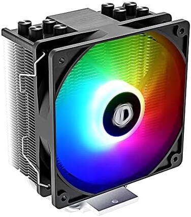 مبرد المعالج ID-COOLING SE-214-XT ARGB، 4 أنابيب حرارية، مبرد هواء المعالج، إضاءة RGB قابلة للتحكم، مزامنة مع اللوحة الأم (موصل 5 فولت 3 دبابيس، مروحة المعالج متوافقة مع Intel/AMD، LGA 1700).