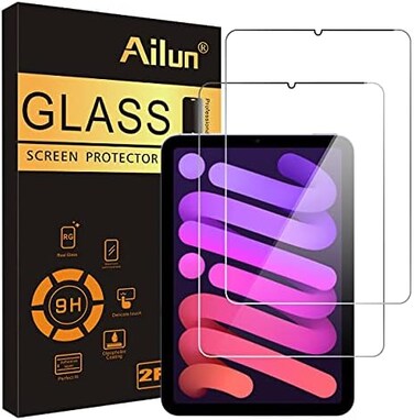 Ailun Screen Protector for iPad Mini 6[8. 3 Inch] [2021 Release] Tempered Glass 2. 5D Edge Ultra Clear Transparency, Anti-Scratches Case Friendly [2 Pack].