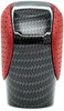مقبض ناقل الحركة SHIFTIN لسيارات لكزس ES GS GX و NX RC RX 200t 300 350 3450h 450hL 350L (نمط جلد أحمر دائري / ألياف كربونية).
