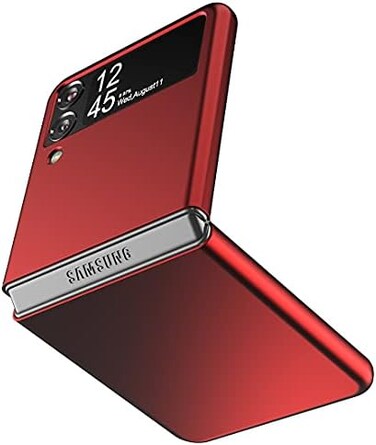 Cresee Case for Samsung Galaxy Z Flip 3 5G 2021, Slim Fit Matte PC Cover Phone Case for Galaxy Z Flip3 - Red.