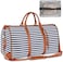 Ytonet Large Convertible Garment Bags for Travel, Waterproof Carry On Duffle Bag with Shoe Pouch, 2 in 1 Hanging Suitcase Suit Travel Bags, Gifts for Women, Royal Blue Stripe.