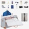 Ytonet Large Convertible Garment Bags for Travel, Waterproof Carry On Duffle Bag with Shoe Pouch, 2 in 1 Hanging Suitcase Suit Travel Bags, Gifts for Women, Royal Blue Stripe.