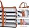 Ytonet Large Convertible Garment Bags for Travel, Waterproof Carry On Duffle Bag with Shoe Pouch, 2 in 1 Hanging Suitcase Suit Travel Bags, Gifts for Women, Royal Blue Stripe.