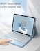 HENGHUI Touch Keyboard Case for Galaxy Tab S6 Lite 10. 4 inch 2024/2022/2020 Keyboard Case with Touchpad Detachable Keyboard Cute Round Key Color Keyboard Cover (Pink.