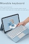 HENGHUI Touch Keyboard Case for Galaxy Tab S6 Lite 10. 4 inch 2024/2022/2020 Keyboard Case with Touchpad Detachable Keyboard Cute Round Key Color Keyboard Cover (Pink.