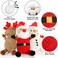 Senneny 3 Pack Dog Christmas Toys Santa,Reindeer and Snowman, Stuffed Squeaky Toys for Dogs Puppy, Plush Dog Toy for Large Medium Small Dogs, Interactive Durable Dog Chew Toys.