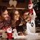 Senneny 3 Pack Dog Christmas Toys Santa,Reindeer and Snowman, Stuffed Squeaky Toys for Dogs Puppy, Plush Dog Toy for Large Medium Small Dogs, Interactive Durable Dog Chew Toys.