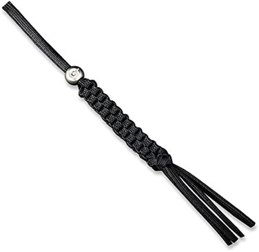 CIVIVI Tied Paracord Lanyard with a Gray Sphere 6AL4V Titanium Bead CA-09B.