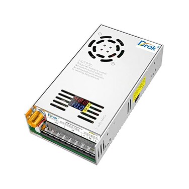 DROK 48V Power Supply, AC 110V/220V to DC 0-48V 10A 480W Buck Converter Dual Display, Variable Adjustable Transformer Regulated 5V 12V 24V 30V 36V 48V Volt Switching Voltage Adaptor 10A Amp Charger.