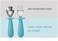PandaEar 4 Set Baby Toddler Silicone Stainless Steel Utensils Silverware Spoon Fork for Baby Toddler BPA Free with Silicone Holding Anti-Choke Design (BlueGrey.