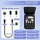 Kiorafoto Multi-Functional Compact Cable Card with 22" USB-C CableUSB-A/Micro-USB/Light/OTG USB Adapter Kit Cable Convertor Storage Box for Traveling Phone Pad Charging PC Computer Data Transfer.