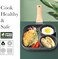 justup Frying grill pan, nonstick 3-in-1 grill pans divided egg pan skillet heat resistant handle 3 section mini pancake pan for breakfast, egg,bacon and burgers (3 section.