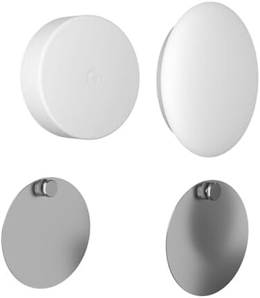 Teccle Wall Mount for Nest Temperature Thermostat Sensor 2 Pack No Hole Needed - Stainless Steel Bracket Plate for Google Nest Temperature Sensor - Mount to Any Smooth and Dry Surface.