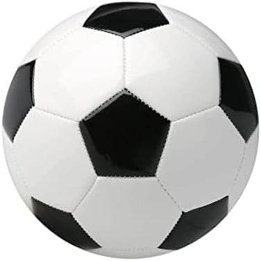 SPDTECH Soccer Ball Size 2,3,4,5 with Pump Needle Classic White Black Thicker PU Tight Weaved Suitable for Youth Boy League Game Trainning Practice or Gift.