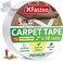 XFasten Double Sided Carpet Tape 2 Inch x 10 Yards 1" Core Residue-Free for Area Rugs, Laminate Floors, Hardwood Floors - Rug Tape Gripper.