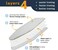 SAVUK Ironing Board Covers and Pad with Wide Long Size, Adjustable Elastic Edge Fit, Heat Reflective, Fits Board 140 x 45, 130 x 50 or 140 x 50 Cover Measure 55x150 cm/21"x59" Grey 2XL.