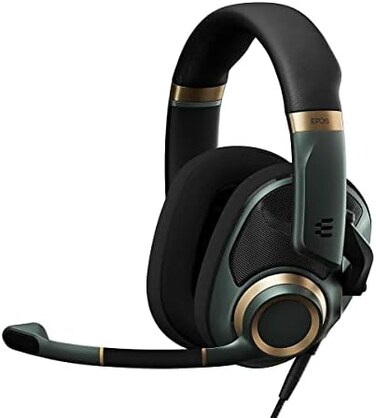 Epos H6 Pro Open Acoustic Gaming Headset With Mic Lightweight Headband ComfortableDurable Design Xbox Ps4 Ps5 Accessories Wireless Green, One-size.