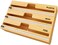 SpaceAid WrapNeat 3 in 1 Wrap Organizer with Cutter and Labels, Plastic Wrap, Aluminum Foil and Wax Bamboo Dispenser for Kitchen Storage Organization Holder for 12" Roll (Natural.