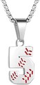 ZRAY Inspiration Baseball Jersey Number Necklace Stainless Steel Charms Number Pendant for Men Women.