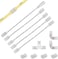 PAUTIX 8mm Connectors for 2-Pin COB LED Strip Lights,4pcs Transparent Gapless Connectors,4pcs Dual End,1pc Single to DC Female Plug 7. 9in Extension Wire,2pcs L-shaped Connectors,1pc T-shaped Connecto