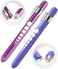 MEUUT 3 Pack PenlightMedical Scissors One 8 Inches Patented Trauma Shears Two LED Pen light with Four Batteries Bandage Scissor for Nurse, First Aid, EMT, Doctor.