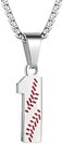 ZRAY Inspiration Baseball Jersey Number Necklace Stainless Steel Charms Number Pendant for Men Women.