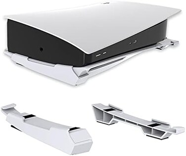 NexiGo PS5 Accessories Horizontal Stand, [Minimalist Design], PS5 Base Stand, Compatible with Playstation 5 DiscDigital Editions, White.
