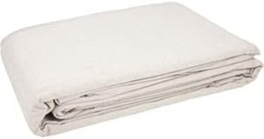 QUBA LINEN 4x5 قماش أغطية للطلاء لحماية الأثاث والأرضيات - قماش سميك متعدد الأغراض مع حواف متينة مخيطة بخياطة مزدوجة (4x5).
