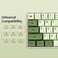 Guffercty kred GTSP XDA Profile Japanese Keycaps 60 Percent PBT 122 Key Green Keycaps Set for Cherry MX Covers Tenkeyless 60% 65% Gaming Keyboard (Matcha.