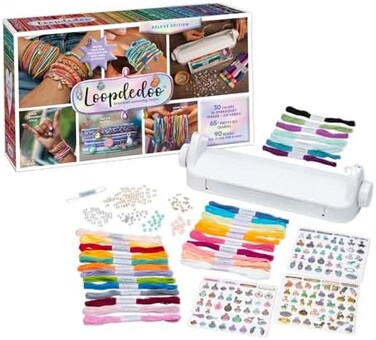 Loopdedoo Deluxe DIY Friendship Bracelet Maker Kit - Make Bracelets in Minutes for Birthdays and Friendship Gifts - Award Winning Crafts Kit for Kids Aged 8.