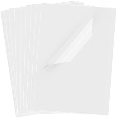 UOKHO 30 Sheets Transparency Film Paper, 8. 5x11 Inches Transparent Film for Ink Jet Printer, 100% Transparencies Printing Transparent Film Sheets for Overhead Projector, Silk Screen Printing.
