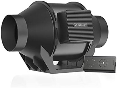 AC Infinity CLOUDLINE LITE A4, Quiet 4&rdquo; Inline Duct Fan with Speed Controller, EC Motor - Ventilation Exhaust Fan for Heating Cooling Booster, Grow Tents, Hydroponics.