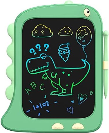 ORSEN 8. 5 Inch LCD Doodle Board Tablet Toy - Green Dinosaur Drawing Pad for Kids 2-6 Years Old - Christmas and Birthday Gifts.