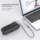 محول صوت MOSWAG من USB إلى مقبس 3.5 ملم، كابل USB إلى AUX مع TRRS رباعي الأقطاب يدعم الميكروفون، محول USB إلى سماعة رأس AUX، بطاقة صوت خارجية لأجهزة الكمبيوتر الشخصية وPS4 وPS5 وغيرها (0.65 قدم/20 سم،