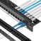 Rapink 24 Port Cat6 Patch Panel with Inline Keystone 10G Support, Pass-Thru Coupler UTP 19-Inch, Removable Back Bar, 1U Network for Cat6, Cat5e, Cat5 Cabling.