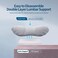 RESTCLOUD Adjustable Memory Foam Back Support Pillow for Lower Back Pain Relief, Back Pillow for Sleeping, Lumbar Support Pillow for Bed and Chair.