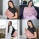 BlueHills Travel Blanket Pillow in Mini Soft Case Premium Plush Airplane Blanket in Soft Bag Compact Pack with Luggage Belt and Backpack Clip - Dusty Rose Pink M02.