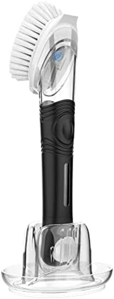 MR.SIGA MR. SIGA Soap Dispensing Dish Brush Storage Set, Kitchen Brush with Holder for Pot Pan Sink Cleaning.