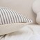 Hckot Grey and Beige Patchwork Farmhouse Throw Pillow Covers 20 x 20 Inch, Pack of 2 Striped Linen Decorative Pillow Case for Sofa Couch Chair Bedroom Modern Decor (20" x 20", Grey.