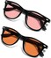 BRADDELL OPTICS FL-41 RoseFL-60 Wayfarer Blue Light Glasses for Migraine Light Sensitivity, Fluorescent LED LightingComputer Screen Glare (Dual Pack.