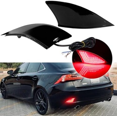 KENRTIR Smoked Lens LED Bumper Reflector Lights Tail Brake Rear Fog Lamps For 2014-2020 Lexus IS250 IS350 IS200t IS300.