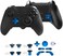 marspell 13 in 1 Metal Thumbsticks for Xbox One Elite Series 2, Xbox One Elite 2 Controller Parts, Gaming Accessory Replacement, Metal Mod 6 Swap Joysticks, 4 Paddles, 2 D-Pads, 1 Tool(Blue(Buy.