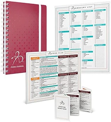 Bright Line Eating Starter Pack &ndash; Berry Food JournalMagnetic Meal PlannerFood Plan Pocket GuideGrocery List Magnet Pad for Fridge &ndash; Meal Planning Tools to Track Food, Water,Weight Loss.